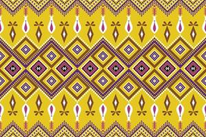 Diseño de patrón de tradición y oriental asiático étnico geométrico sin costuras para textura y fondo. decoración de patrones de seda y tela para alfombras, prendas de vestir, envolturas y papel tapiz vector