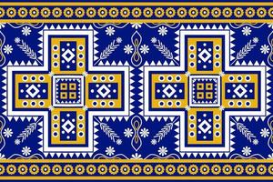 Diseño de patrón de tradición y oriental asiático étnico geométrico sin costuras para textura y fondo. decoración de patrones de seda y tela para alfombras, prendas de vestir, envolturas y papel tapiz vector