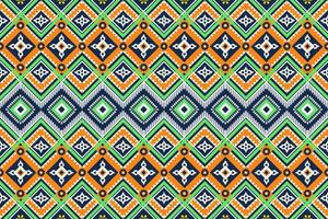 Seamless geometric ethnic asian oriental and tradition pattern design for texture and background. Silk and fabric pattern decoration for carpet, clothing, wrapping and wallpaper vector