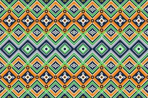 Seamless geometric ethnic asian oriental and tradition pattern design for texture and background. Silk and fabric pattern decoration for carpet, clothing, wrapping and wallpaper vector