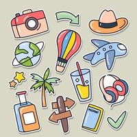 Travel Sticker For Journaling vector