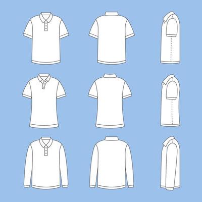 Collar T Shirt Template Vector Art, Icons, and Graphics for Free Download