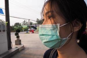 Woman and mask photo