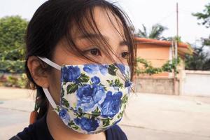 Woman and mask photo