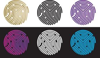 Icon Fingerprint Vector Illustration