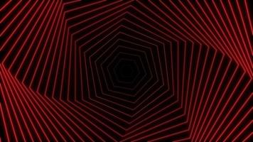 Abstract technology background with colorful neon waves come from center. video