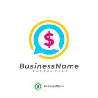 Money Chat logo vector template, Creative Money logo design concepts