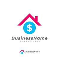 Money House logo vector template, Creative Money logo design concepts