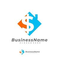 Money House logo vector template, Creative Money logo design concepts