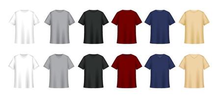 3D T-Shirt  Alternative Colors and Collar Type vector