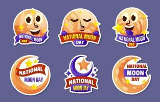 National Moon Day Sticker vector