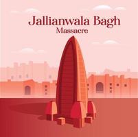 anuncio creativo de la masacre de jallianwala bagh vector