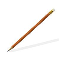 Pencil isolated on pure white background photo