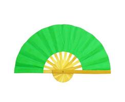 Wooden fan on the white background photo