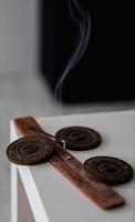 burning incense stick photo