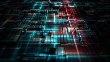 Digital Particle and Light flow. Digital Cyberspace and Data Network Connections Concept. Transfer Digital Data High Speed Internet. Technology background. photo