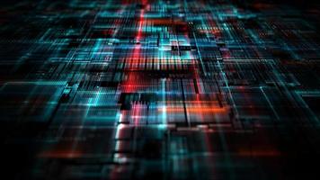Digital Particle and Light flow. Digital Cyberspace and Data Network Connections Concept. Transfer Digital Data High Speed Internet. Technology background. photo