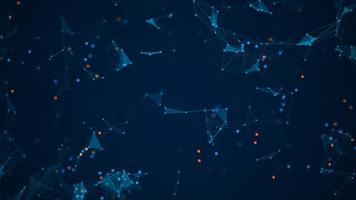 Technology digital network connection concept. From lines, points, and triangles. Digital abstract background photo