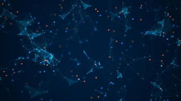 Technology digital network connection concept. From lines, points, and triangles. Digital abstract background photo