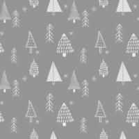 Seamless New Year template with stylized Christmas trees In the forest vector