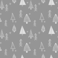 Seamless New Year template with stylized Christmas trees In the forest vector