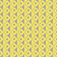 Seamless pattern in trend colors. With abstract figures from squares and circles. vector