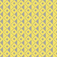 Seamless pattern in trend colors. With abstract figures from squares and circles. vector