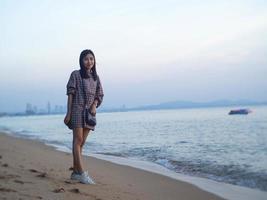 Woman and beach photo