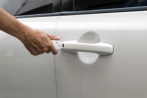 open car door with white key photo