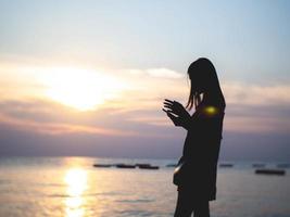 Woman and beach photo