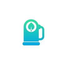 Biofuel station vector icon on white