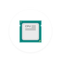 CPU, processor icon vector