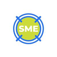 SME icon with target, vector