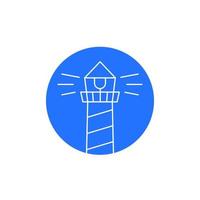 lighthouse icon, line vector logo