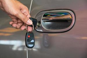 open car door with key photo