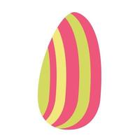 Decorative bright Easter egg. Hand drawn flat illustration. Great for greeting cards. vector