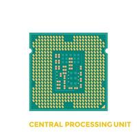 cpu, ilustración de vector de procesador