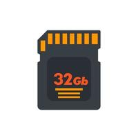 SD card vector illustration in flat style