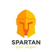 Spartan helmet, vector logo element in flat style