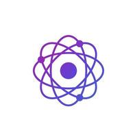 atom icon on white, science vector