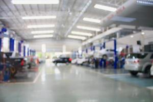 car repair service center blurred background photo