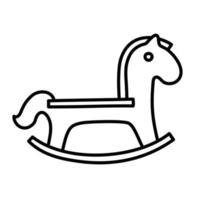 Horse. Hand Drawn Doodle Kid Stuff Icon. vector