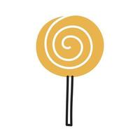 Lollipop. Hand Drawn Doodle Kid Stuff Icon. vector