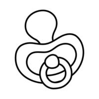 Pacifier. Hand Drawn Doodle Kid Stuff Icon. vector