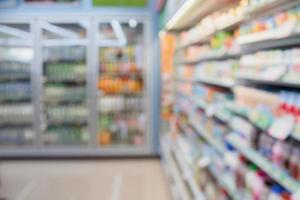 convenience store shelves blurred background photo