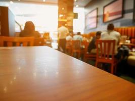 Customer in restaurant blur background with bokeh photo