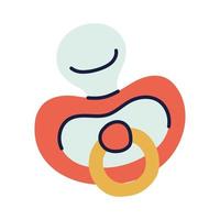 Pacifier. Hand Drawn Doodle Kid Stuff Icon. vector