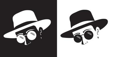 man wears hat graphic element vector