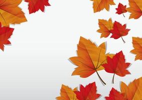 Autumn leaves background editable vector