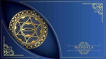 Luxury ornamental mandala design background in gold, Luxury wedding invitation, Ornamental floral corner frame, Islamic black background with gold mandala decoration vector eps 10